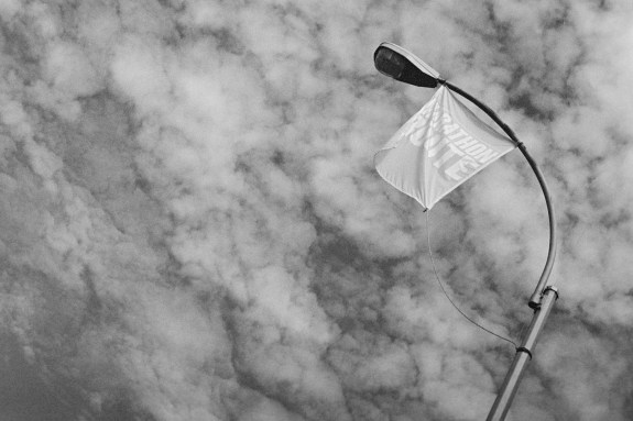 Brooklyn, 4th Avenue Marathon Route, taken with Minolta XD 11 and Minolta MC Rokkor-PG 58mm 1:1.2 with red filter